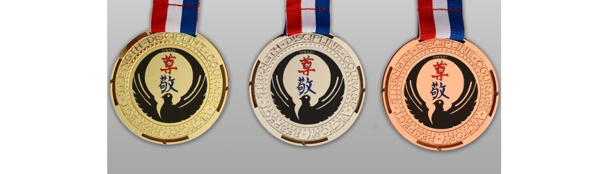 100MM MOTIVATION UV METAL PRINTED MEDAL (3MM THICK) - GOLD, SILVER OR BRONZE